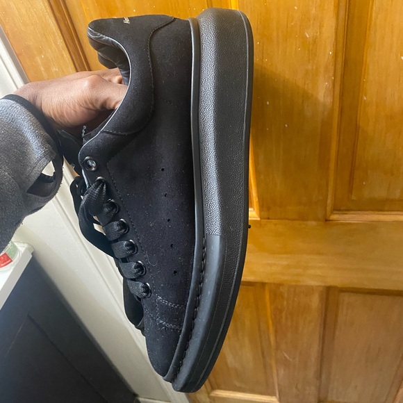 ALEXANDER MCQUEEN Runway leather and suede platform trainers/ shoes - Picture 2 of 8